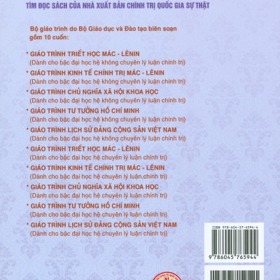 Combo 3 cuốn Giáo Trình Triết Học Mác – Lênin + Giáo Trình Kinh Tế Chính Trị Mác – Lênin + Giáo Trình Chủ Nghĩa Xã Hội Khoa Học (Dành Cho Bậc Đại Học Hệ Không Chuyên Lý Luận Chính Trị) - Bộ mới năm 2021