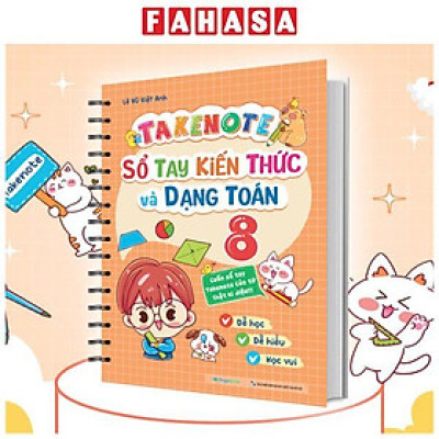 Sách - Takenote Sổ Tay Kiến Thức Và Dạng Toán 8