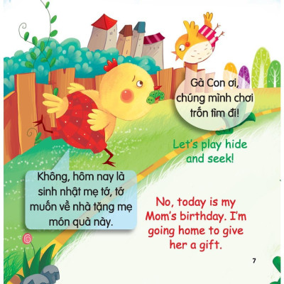 Sách - Rèn Luyện Kỹ Năng Giao Tiếp Bằng Tranh Cho Bé - Lời Yêu Thương - Song Ngữ Anh Việt - Minh Thắng