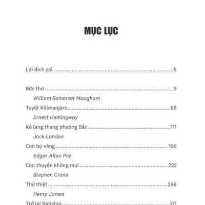 Trở Lại Babylon - Tuyển Tập Truyện Ngắn Anh-Mỹ