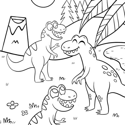 Dino Colouring