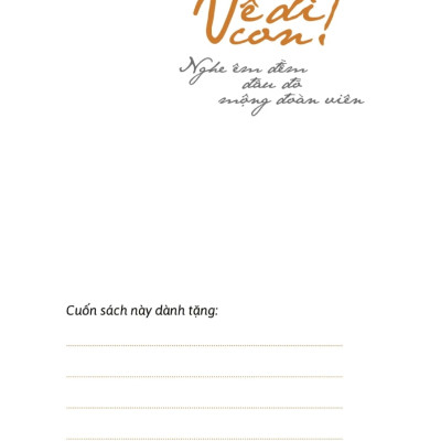 Về Đi Con - Nghe Êm Đềm Đâu Đó Mộng Đoàn Viên - SGB 