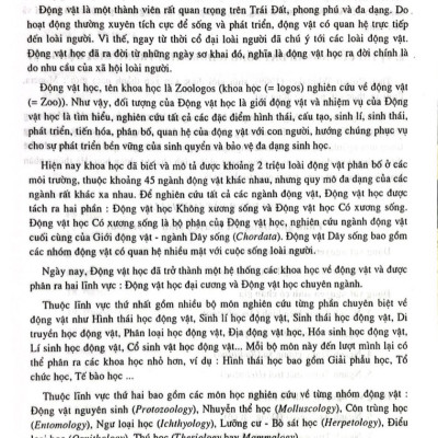 Combo Động Vật Học Không Xương Sống + Động Vật Học Có Xương Sống