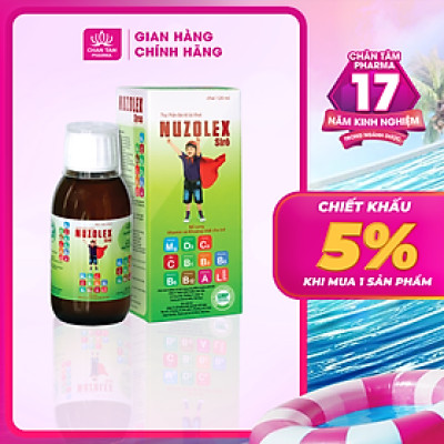 [Chính Hãng] Siro Ăn Ngon Cho Trẻ Nuzolex 120ml - Bổ Sung Vitamin Và Khoáng Chất