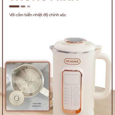 [Hàng Chính Hãng] Máy Làm Sữa Hạt DrHomie AN60 - Phiên Bản Chống Khê, Chống Trào Hàng Đầu Việt Nam - Bảo Hành 12 Tháng