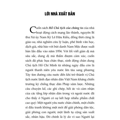 Hồ Chủ Tịch của chúng ta (Xuất bản lần thứ tư) bản in 2025