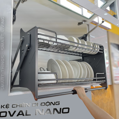 Kệ chén di động tủ trên Ecalite EL-N4119G - Tủ ngang 900mm - thép Carbon phủ Nano 5 lớp - Hàng chính hãng 