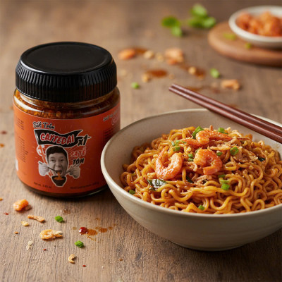 Sốt Trộn Sa Tế Tôm CayTeDai X1 Chuẩn Vị Đậm Đà, Gia Vị Tuyển Chọn - Sốt Trộn Ăn Liền Lâm Vlog Caytedai Trộn Món Gì Cũng Hợp