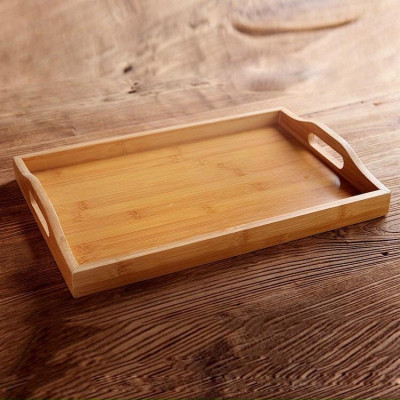 sét bình đựng nước thủy tinh chịu nhiệt vân sần kèm 6 cốc trống đồng cao, khay tre và giá úp cốc