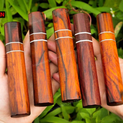 Dao Phúc Sen - Cán dao Nhật bát giác gỗ trắc - CN06