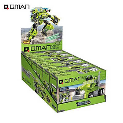 Đồ chơi - QMAN - 41110 Bộ xếp hình (6 trong 1) lắp ráp hợp thể Robot chiến đấu Giao Ngẫu nhiên KT 28x23x14.5 cm