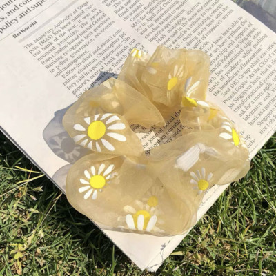 Sét 2 dây buộc tóc in cúc họa mi HD49 giao mầu ngẫu nhiên