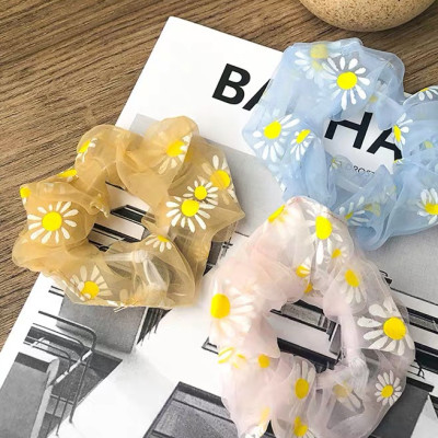 Sét 2 dây buộc tóc in cúc họa mi HD49 giao mầu ngẫu nhiên