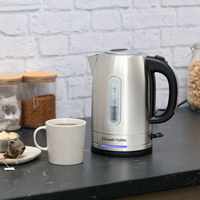 Ấm Siêu Tốc Russell Hobbs 26300-70 Thép Không Gỉ, Dung Tích 1.7L, Công Suất 2400W - Hàng Chính Hãng