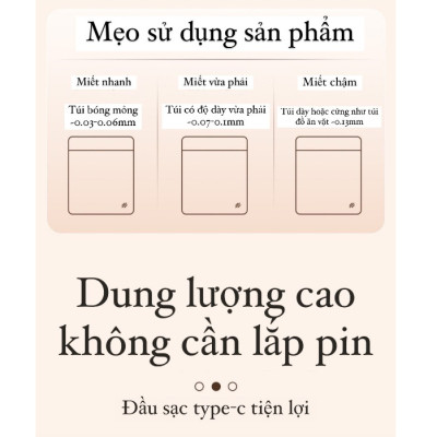 Máy Hàn Miệng Túi Cầm Tay Cute, Máy Ép Miệng Túi Đồ Ăn Vặt Sạc Pin Tích Hợp Nam Châm Kèm Đầu Cắt Tiện Dụng - Hàng Chính Hãng MINIIN