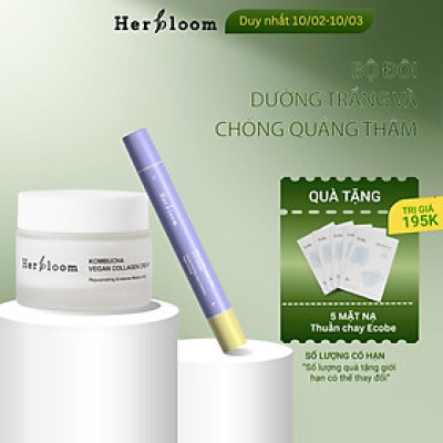 Bộ Đôi Dưỡng Trắng Da & Chống Quầng Thâm Mắt Herbloom Thuần Chay [Kem Dưỡng 60g + Kem Mắt 16ml]
