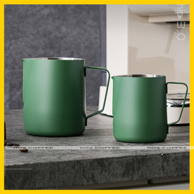 Ca đánh sữa màu xanh rêu | Dung tích 350ml và 600ml