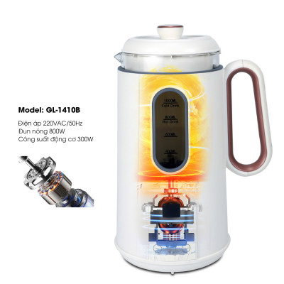 [SẴN HÀNG] Máy làm sữa hạt Gali GL-1410B. Hàng nhập khẩu chất lượng cao, bảo hành 24 tháng.