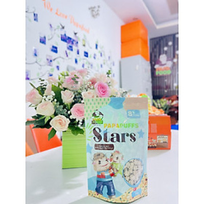 Bánh Ăn Dặm PAPAFOOD PAPAPUFFS STARS - 100% Nguyên Liệu Hữu Cơ - Gói 50g