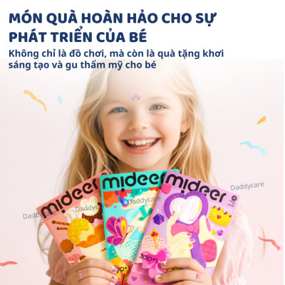 Dán móng tay cho bé Mideer Nail stickers miếng dán móng tay giả an toàn cho bé gái