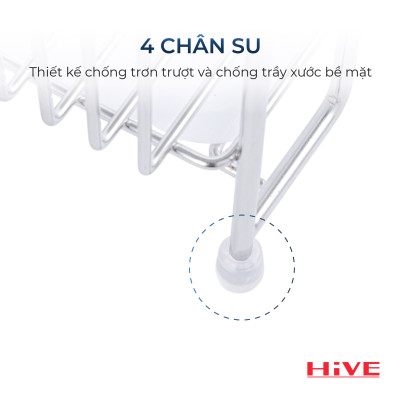 Giá úp chén bát WIDE 99 Shelf 2 Tầng inox Cao Cấp