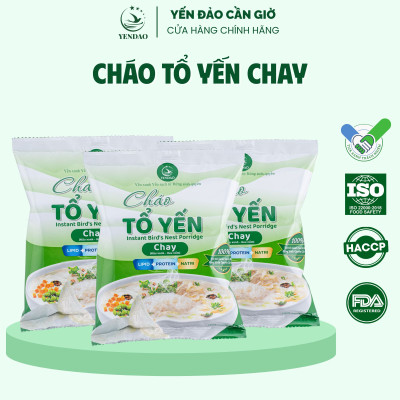 Yến Đảo - Thùng 30 Gói Cháo Yến Chay Chất Lượng Giàu Dinh Dưỡng Ăn Liền Tiện Lợi