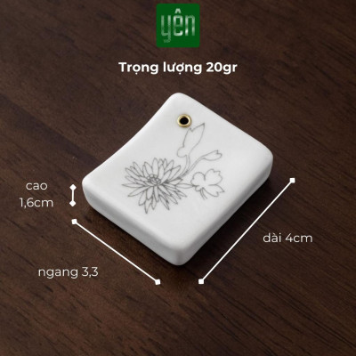 Đế Cắm Nhang Thảo Mộc Bằng Gốm Sứ Yên Tối Giản Dùng Thiền, Yoga Dâng Hương Trang Trí Thư Giãn