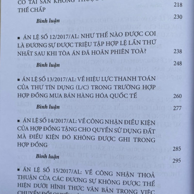  Bình Luận Khoa Học Bản ÁnVà Án Lệ  - Tập 1