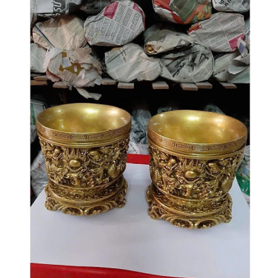 Lư hương CTVD40 12 x 12 x 12cm Tundo mạ vàng hoặc màu xanh lựa chọn