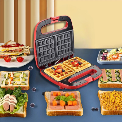 Máy nướng ép bánh SOKANY công suất lớn 750W tích hợp 2 mặt chống dính teflon giúp bánh chín nhanh chóng vô cùng tiện ích - HÀNG CHÍNH HÃNG