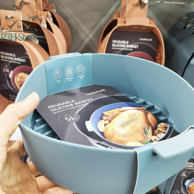 Khay silicone dành cho nồi chiên không dầu và lò vi sóng  Lock&Lock  3.5L và 5L, CKB002 CKB003 chịu nhiệt độ cao dễ dàng vệ sinh