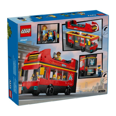 LEGO CITY 60407 Đồ Chơi Lắp Ráp Xe Buýt Hai Tầng Màu Đỏ (384 chi tiết)