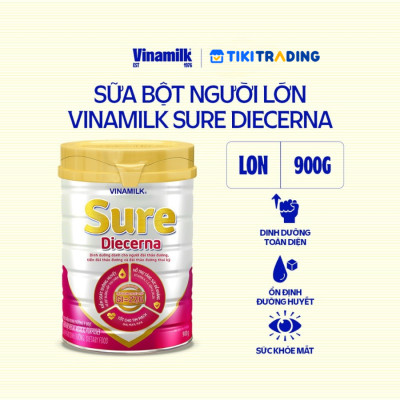 Sữa bột Dành Cho Người Tiểu Đường Vinamilk Sure Diecerna - 900g