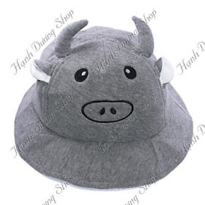 Nón bucket con trâu dành cho bé gái từ 2 - 5 tuổi, kiểu dáng con trâu độc đáo, ngộ nghĩnh - Hạnh Dương