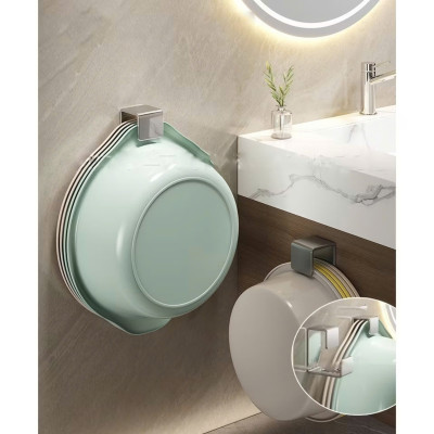 Móc Treo Chậu Inox 304 Gắn Tường Nhà Tắm, Treo Thau, Chậu Giặt, Móc Treo Đồ Đa Năng, Không Khoan Đục. Takyhome 2019