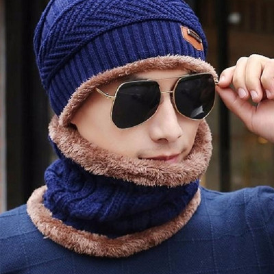 Mũ Len Kèm Khăn Cổ Mũ Len Khăn Chui Đầu Kiểu Dáng Hàn Quốc