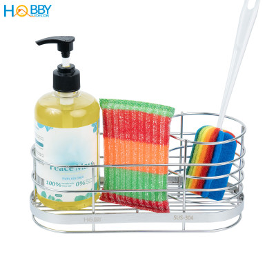 Kệ đựng đồ rửa chén chổi cọ gác bồn inox 304 Hobby home decor KRC13