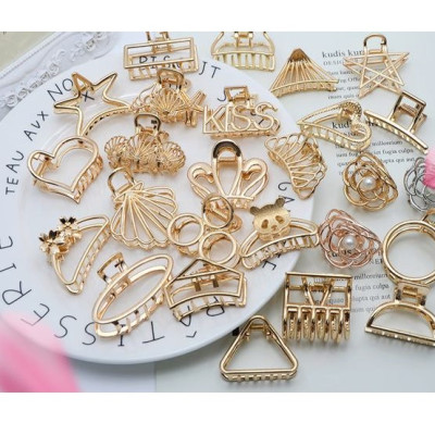 Kẹp tóc nửa sau - kẹp tóc kim loại - kẹp tóc oval