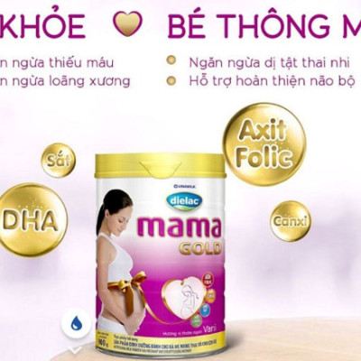 Bộ 2 Lon Sữa bột Vinamilk Dielac MaMa Gold hương Vani lon 900g