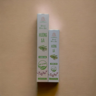 Hộp 100 nén hương Sả dài 38cm -Không sử dụng hóa chất, ít khói, mùi hương dịu nhẹ