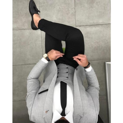 Cavat nam Hàn Quốc cao cấp bản nhỏ (6cm) - Tặng kèm hộp, Màu Trắng kẻ