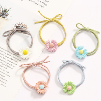 Sét 5 dây buộc tóc hoa cúc khuyết nhiều mầu ngẫu nhiên HD127