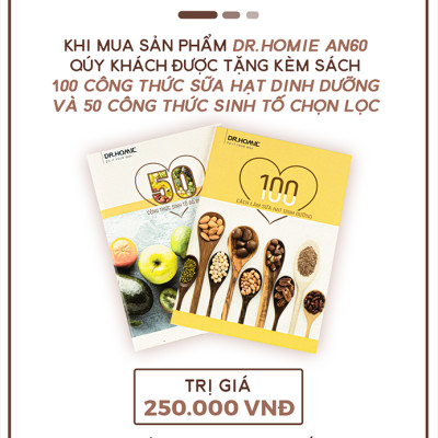 [Hàng Chính Hãng] Máy Làm Sữa Hạt DrHomie AN60 - Phiên Bản Chống Khê, Chống Trào Hàng Đầu Việt Nam - Bảo Hành 12 Tháng