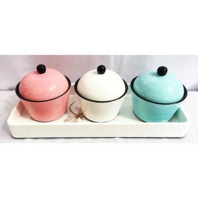 Hủ Trà cupcake Sơn Mài Cao Cấp Thanh Bình Lê đựng trà, bánh kẹo, vật dụng nhỏ, trang trí bàn kệ, nhà cửa, văn phòng