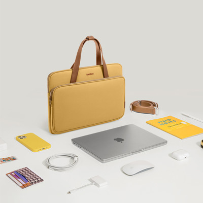 Túi Đeo Chéo dành cho Macbook 13”/14”, Ultrabook 13″ TOMTOC (USA) Premium Theher Shoulder Bag - H22C1 - Hàng Chính Hãng