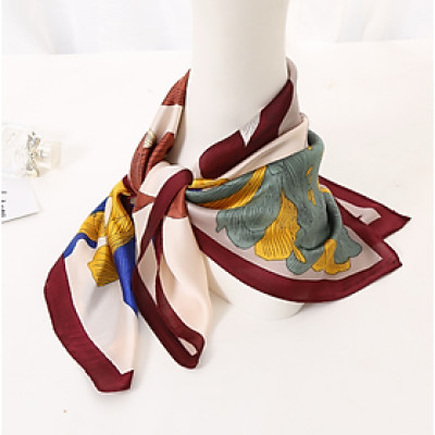 Khăn turban nữ, khăn thắt nơ lụa silk 