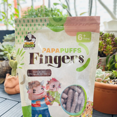 Bánh ăn dặm PAPAFOOD PAPAPUFFS FINGERS - 100% Nguyên Liệu Hữu Cơ - Gói 50g