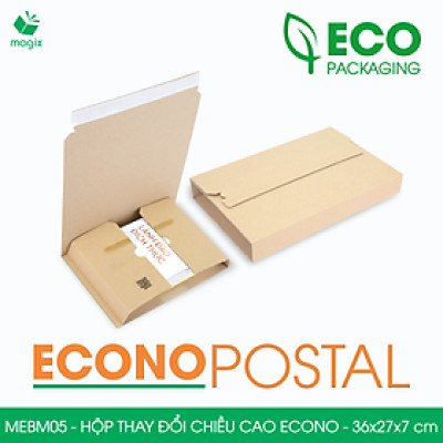 MEBM05 - 36x27x7 cm - 100 hộp carton thay đổi chiều cao siêu tiết kiệm - Hộp đóng sách, hộp gói hàng