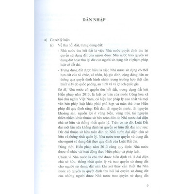 Quy Trình Pháp Lý Thu Hồi Đất, Trưng Dụng Đất, Bồi Thường, Hỗ Trợ, Tái Định Cư Và Giải Quyết Khiếu Nại, Tố Cáo, Khởi Kiện Của Người Có Đất Thu Hồi, Trưng Dụng