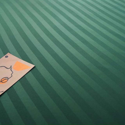 Bộ Ga Gối Cotton Kẻ 3F Lidaco Chuyên Dụng Cho Homestay, Khách Sạn - Xanh Lá